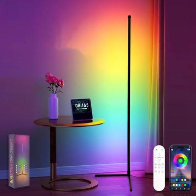 Uplift Picks Smart RGBIC Floor Lamp With Music Sync And Custom Color Effects 155 Cm black
