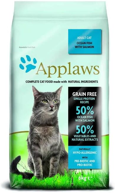 Applaws Cat Dry Adulto Peixe E Salmão 6 Kg