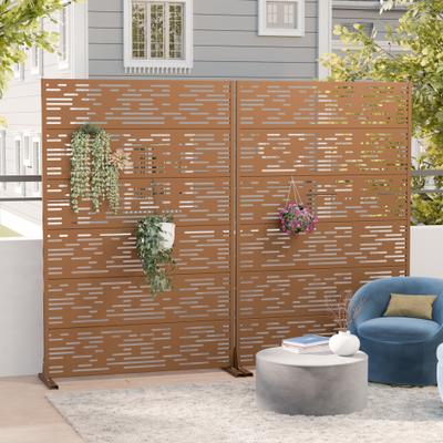 Dovelina Outdoor Privacy Screen Metal Privacy Screen Panel Free Standing