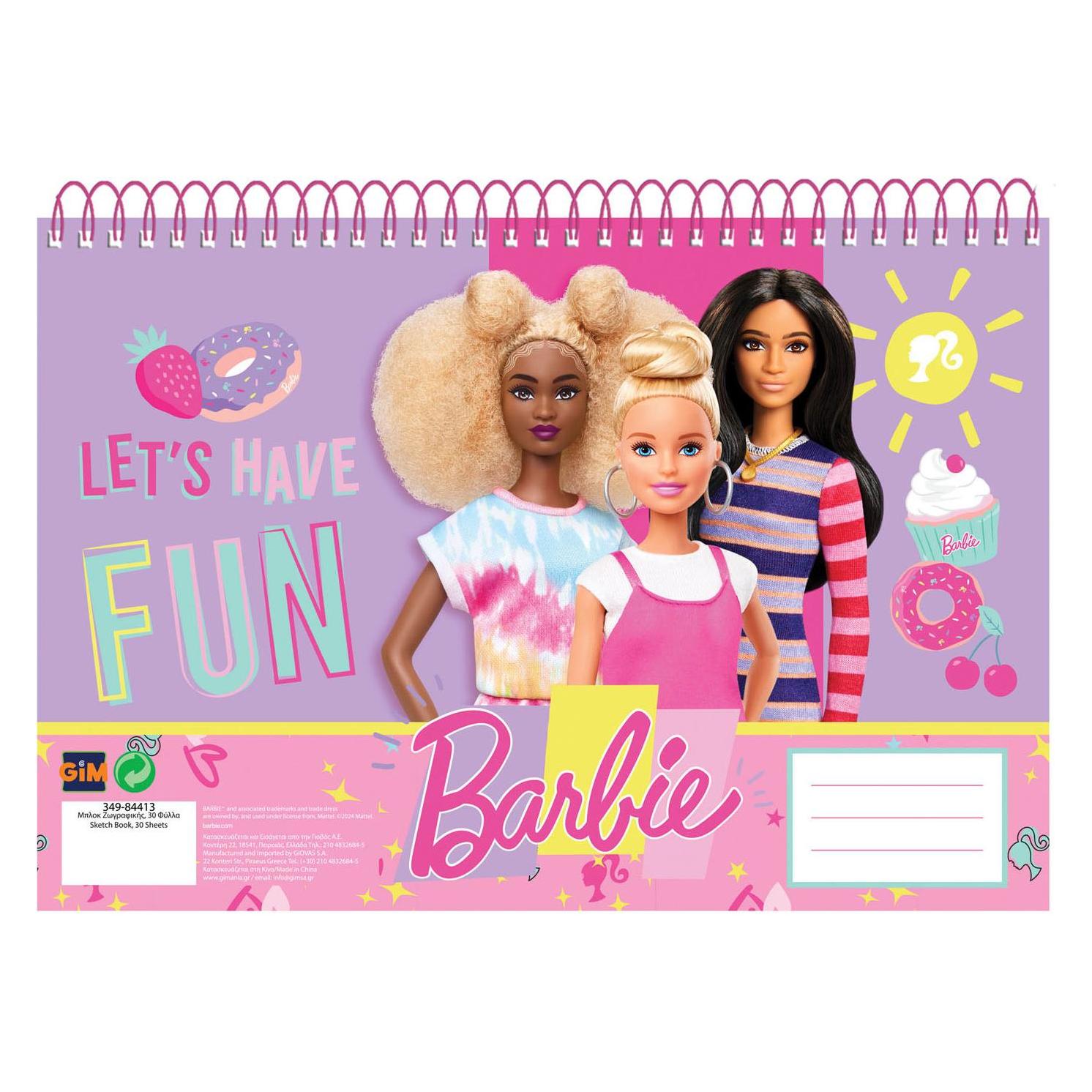 Zeichenblock Barbie, 30 Blatt (4, A, Blanko) (47588020)