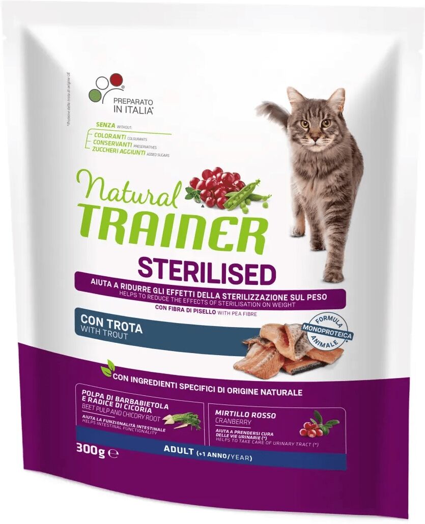 Antica Farmacia Orlandi Trainer Gatto Natural Adulto Sterilizzato Trota 300 Gr
