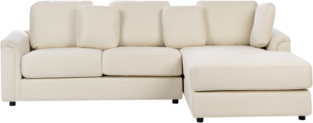 Beliani KOHLO Hoekbank - Lichtbeige - Modern - L-vormig