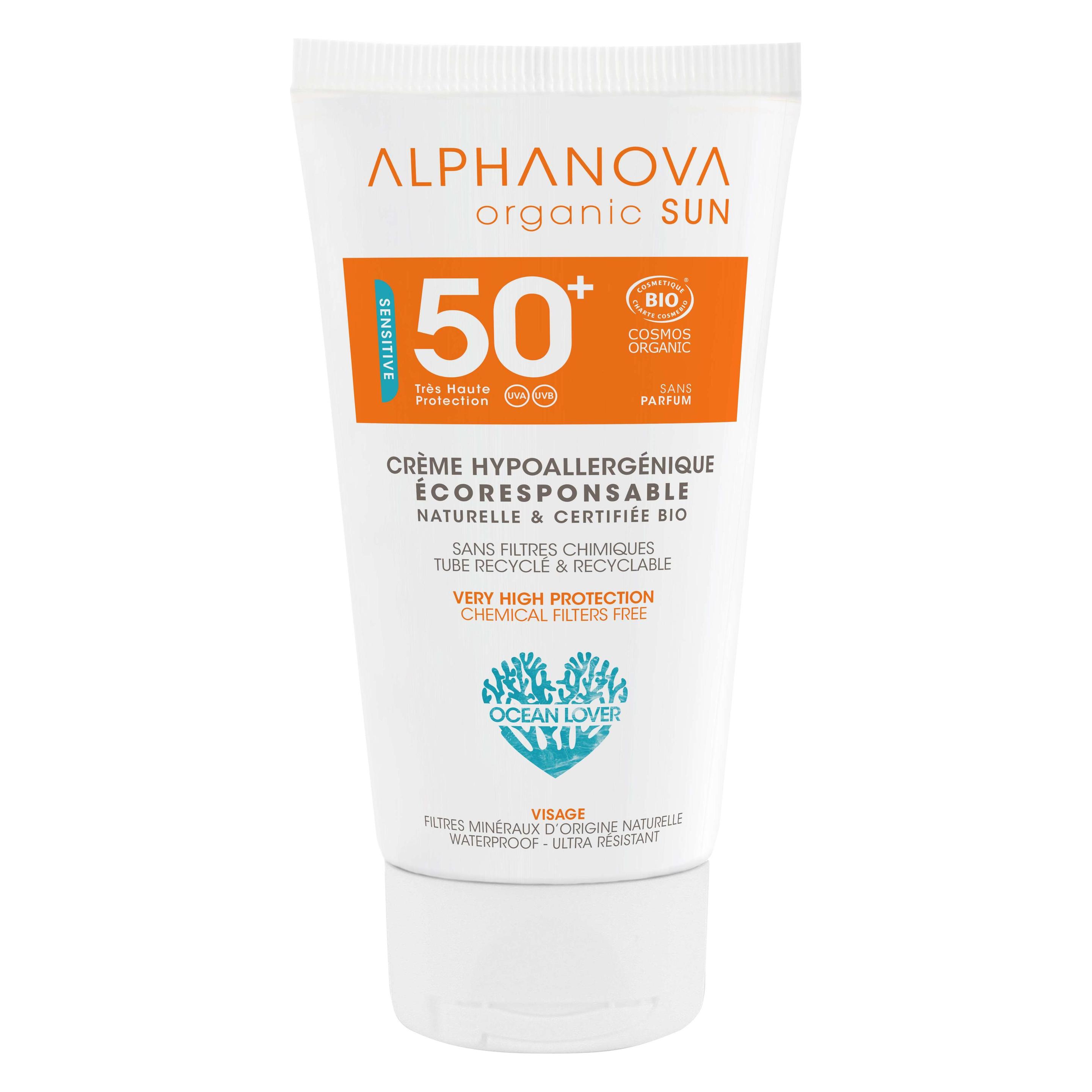Alphanova SUN Gesicht Bio SPF50+ hypoallergen (SPF 50+, 50 ml) (ASUN50VEXPORT)
