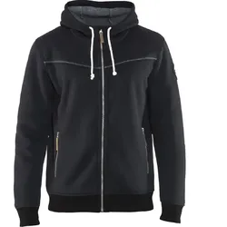 Kapuzen-Sweatjacke "4933" gefüttert - L - schwarz