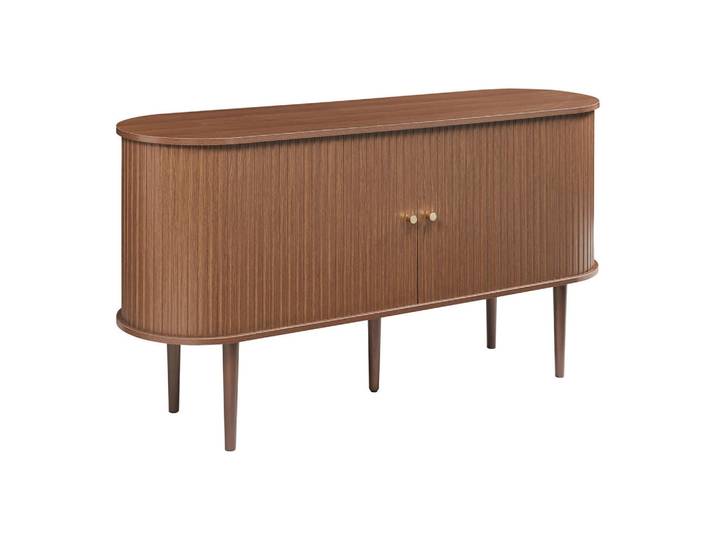 [en.casa] Sideboard Mapia, Walnussfarben, 140x75x40 cm, Kleinmöbel, Kommoden, Sideboards