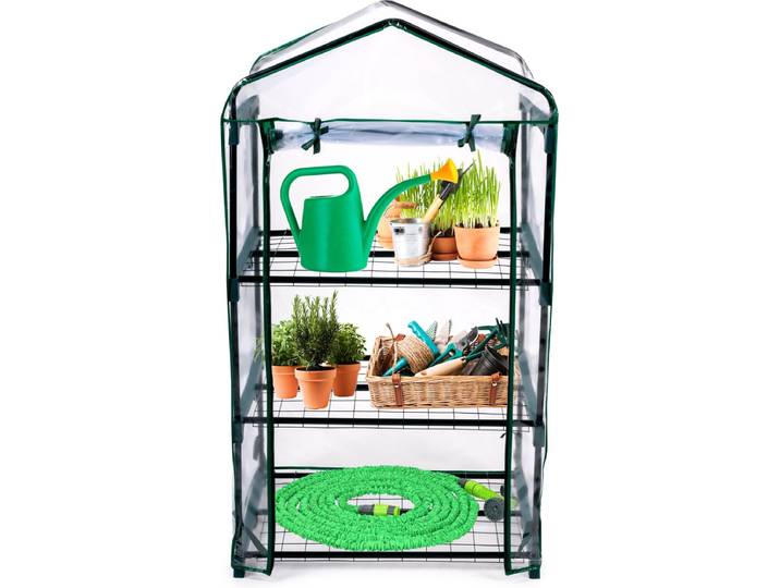 Kinzo Garden - Plastic broeikas - 3 verdiepingen - 69 x 49 x 125cm - Groen