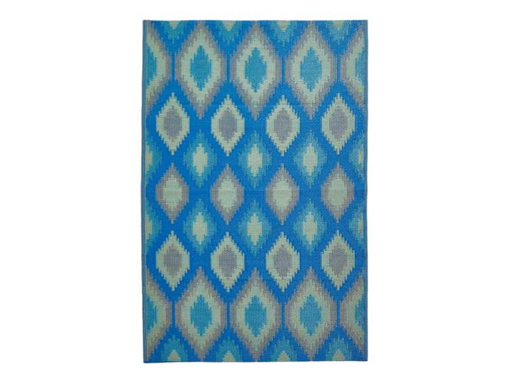 Homescapes Outdoorteppich Amber mit Ethno-Muster 150/240 cm, Blau, Kunststoff, Rechteckig, 150x240 cm, Teppiche und Böden, Teppiche, Outdoorteppiche