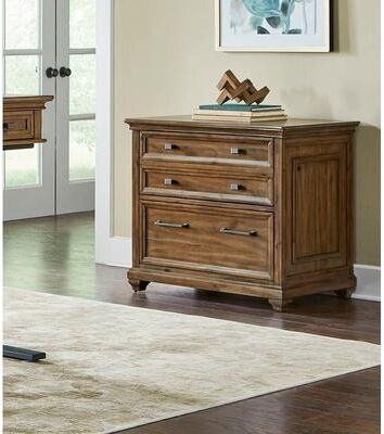 Martin Furniture Traditional Wood Lateral File, Storage File Drawer, Office File Drawer, Fully Assembled, Brown