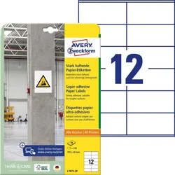 AVERY Zweckform wetterfeste Folienetiketten 99,1 x 42,3 mm