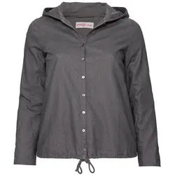 Kurzjacke mit Kapuze - dunkelgrau - 40