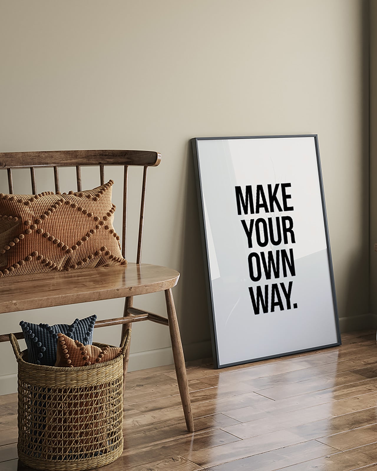 home24 Kunstprint Make Your Own Way, Meerdere kleuren, B: 63 cm, H: 83 cm