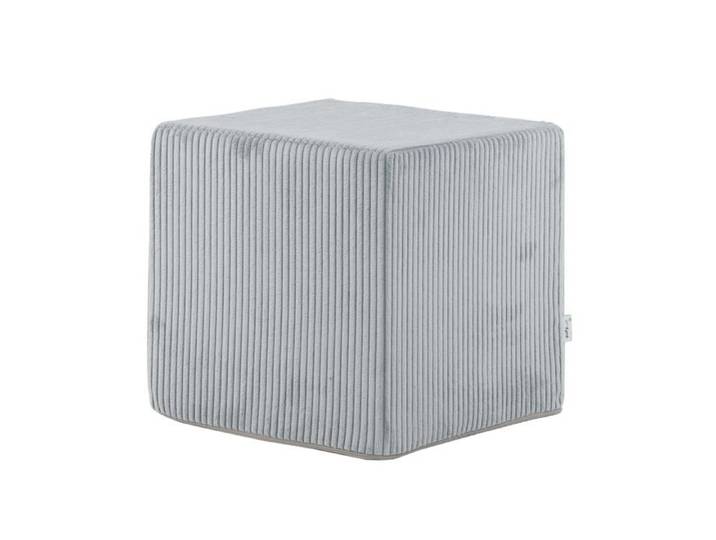 Tabouret Pouf en velours côtelé entièrement déhoussable tabouret carré rembourré 40x40 cm Ecopuf