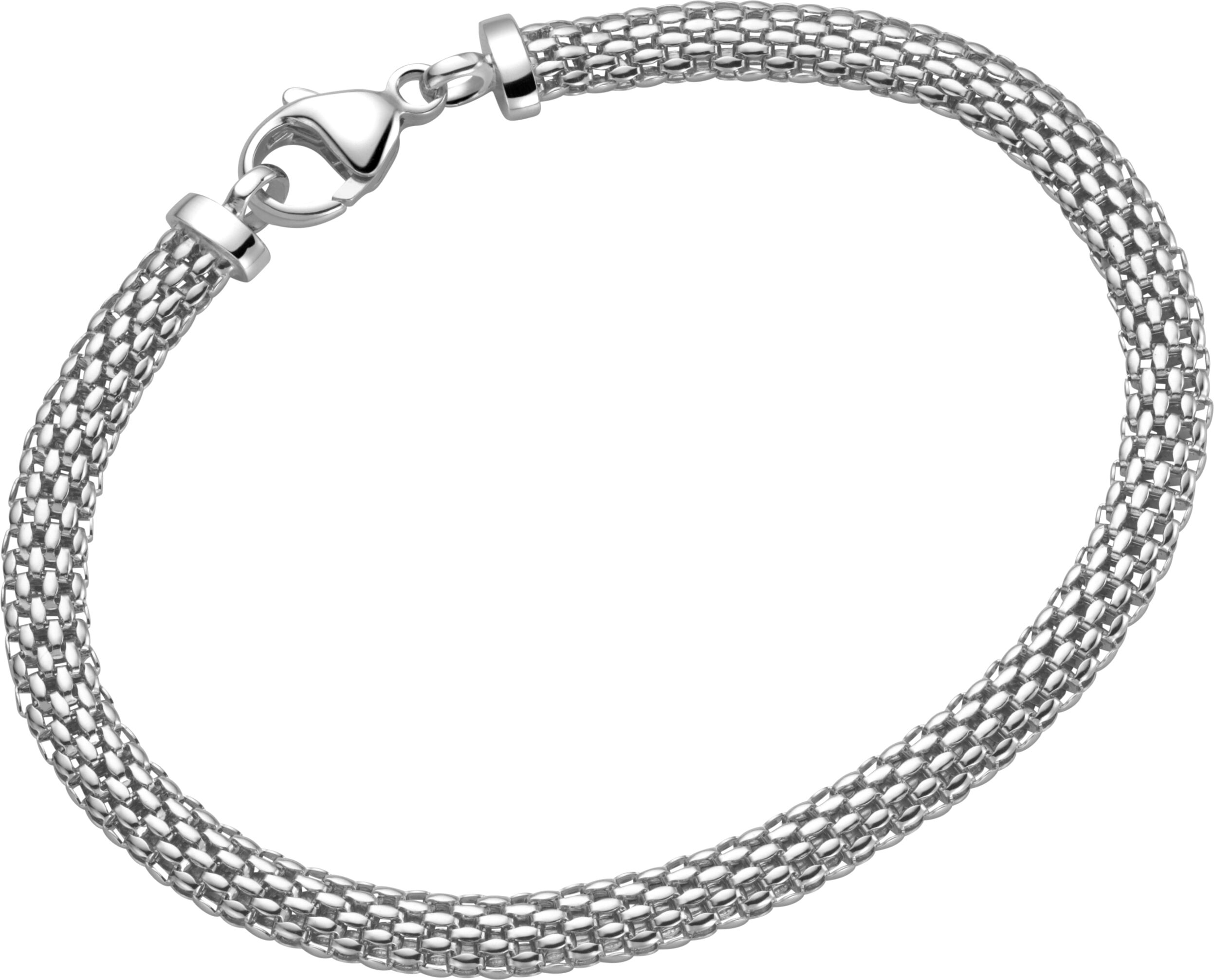 Armband SMART JEWEL "Armband Mesh-Optik, Silber 925", silber, Armbänder, Herren, Silber 925 (Sterlingsilber), Armband