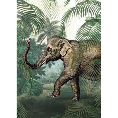 Fototapete SUPERFRESCO EASY "Elefant", bunt (mehrfarbig), B:2m L:2,8m, Vlies, Tapeten, 280x200cm