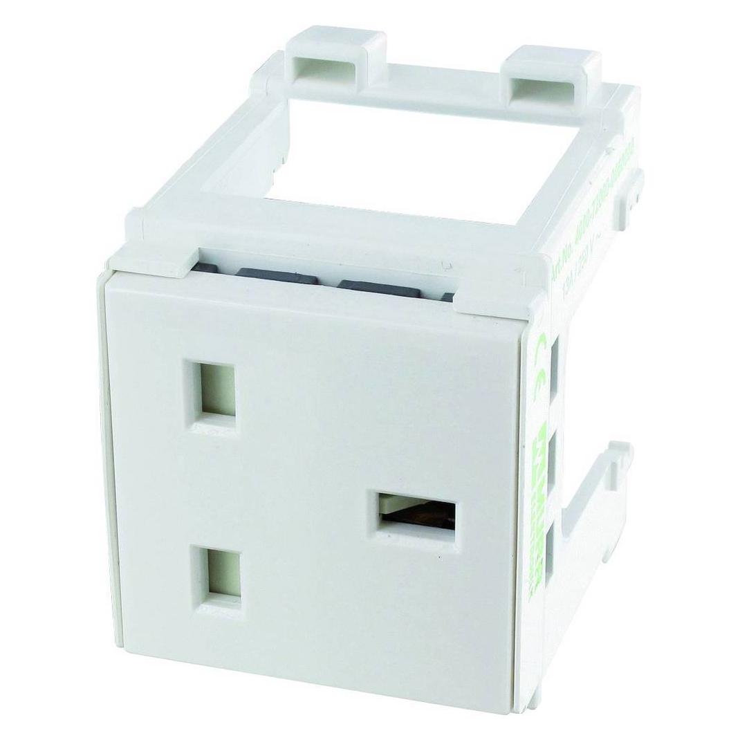 Murr Elektronik Modlink MSVD Steckdose Grossbritannien 250VAC/13A Schraubklemmen Tragschienenmontage (4000-72000-0060000)