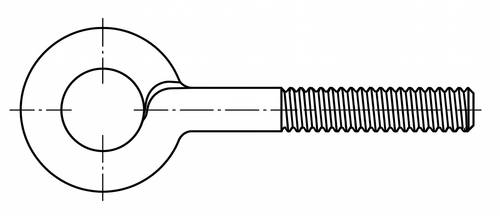 TOOLCRAFT Gewindeösen Typ 48 (Ø x L) 6mm x 25mm M6 Augendurchmesser 10mm 100St.