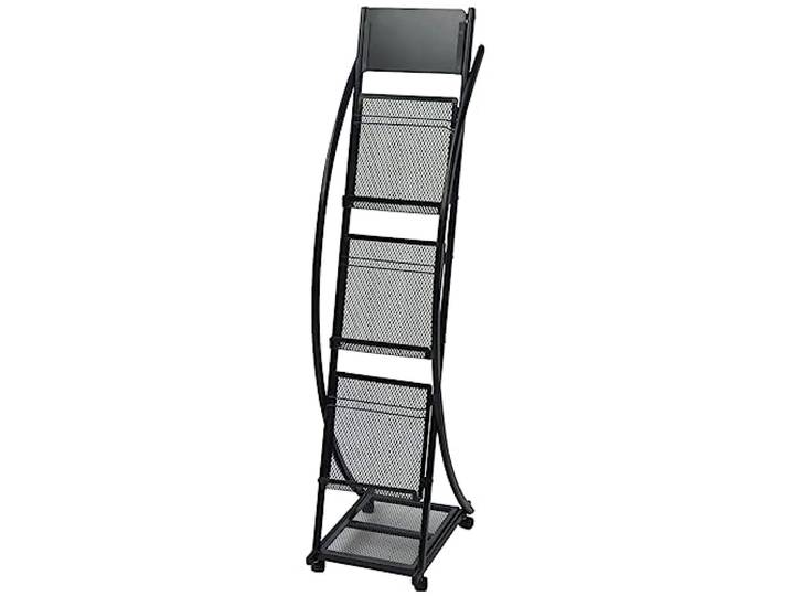 vidaXL Tijdschriftenrek zwart 40x32x131 cm A4