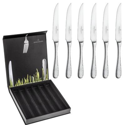 Steakmesser "Mia, im Geschenkkarton", silber (silberfarben), B:19,6mm, Edelstahl, PICARD & WIELPÜTZ SOLINGEN, Essmesser, praktisches Steakmesser-Set