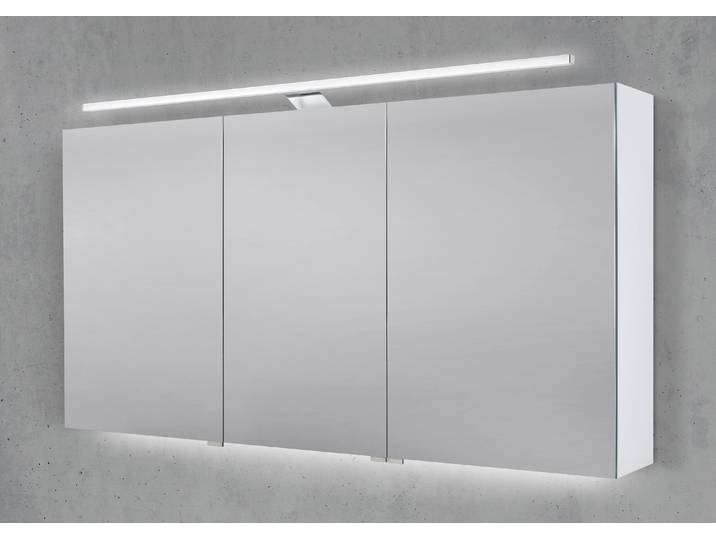 Spiegelschrank 140 cm mit MULTI Light LED Beleuchtung, Doppelspiegeltüren