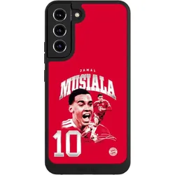Nivocase Handyhülle für Samsung Galaxy S22+ Hülle NIVOpure Case Schwarz FC Bayern München FCB Jamal Musiala (Samsung Galaxy S22+), Smartphone Hülle, Schwarz