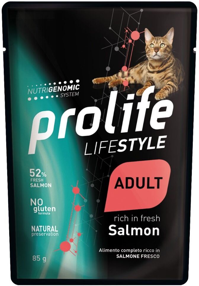 Prolife Umido Gatto Life Style Adulto Salmone Busta 85 g