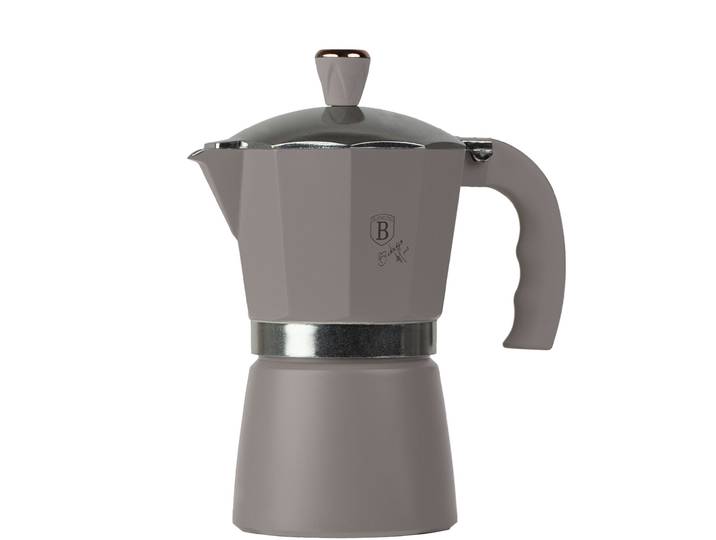 Design Espressokocher für 6 Portionen, taupe