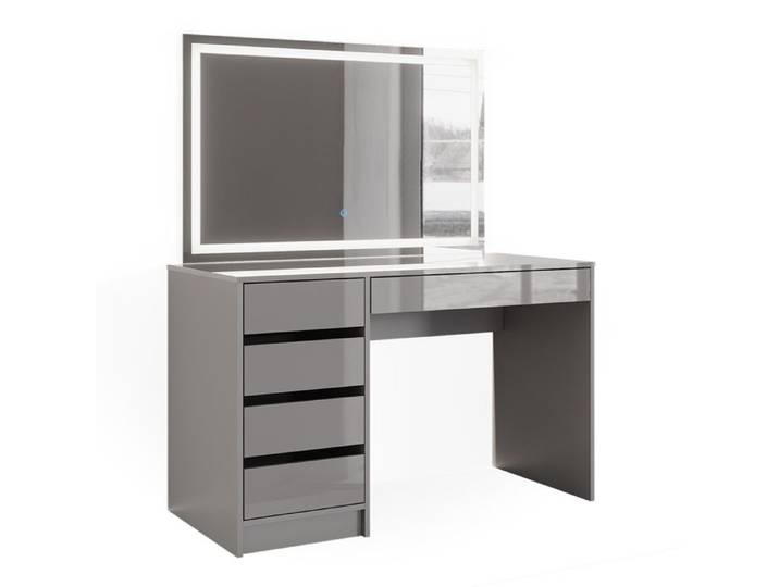 Coiffeuse Sherry 120cm avec miroir LED Gris Vicco 38788