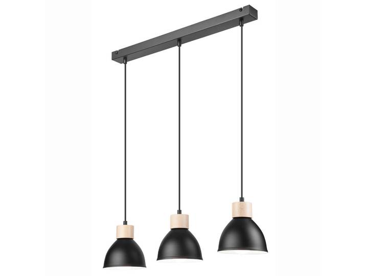 Hängeleuchte Nico, Schwarz Hochglanz, Metall, 8x80x70 cm, Made in Europe, Europäischer Sicherheitsstandard, Lampen & Leuchten, Innenbeleuchtung, Hängeleuchten, Pendelleuchten
