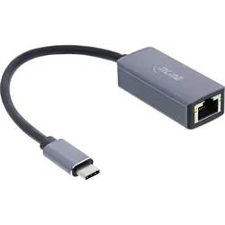 INLINE USB 3,2 Netzwerk-Adapterkabel, 2,5 Gb/s Gigabit Netzwerk, USB-C