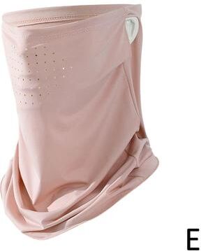 Universal Stock Ice Silk UV Face Mask Breathable Sun Protection Neck Gaiter For Outdoor Sports pink
