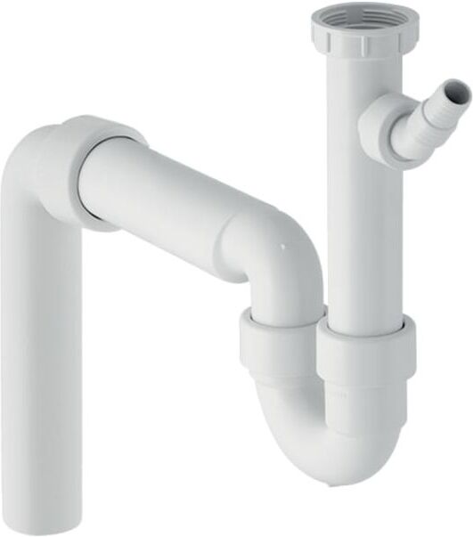 Geberit Rohrbogengeruchsverschluss 152556111 11/2" x 40mm, mit Winkelschlauchtülle, Abgang vertikal, für Spülbecken, weiß