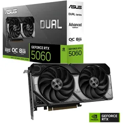 ASUS Dual GeForce RTX 5060 8GB GDDR7 OC Edition Advanced Gaming Grafikkarte