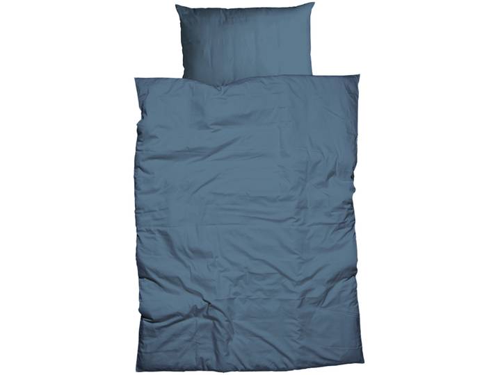 Inhouse Duvet Gots Satin Paspel 160x210 blau