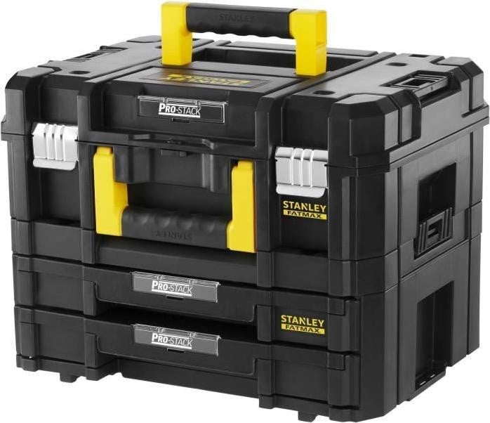 Stanley Fatmax PRO-STACK FMST1-71981 Gereedschapskoffer set, 2 stuks, 21,5 liter, 2 lades, modulair systeem