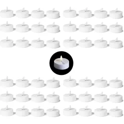 Novaliv, LED Kerzen, 48x Teelichter mit Timer - Warmweiss LED Teelicht mit Flamme flackernd 3D - 5,8cm Durchmesser für