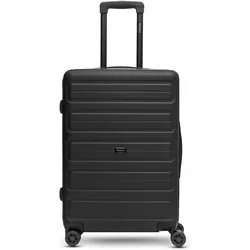 Redolz Essentials 08 MEDIUM 4 Rollen Trolley 67 cm, Koffer, Schwarz