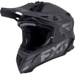FXR Helium Carbon Shadow, Motocrosshelm - Matt Schwarz/Dunkelgrau - L
