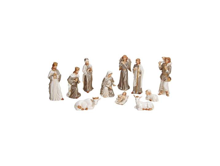 Krippenfigur G. Wurm 11er Set , braun (bunt), Porzellan, Dekofiguren, Krippenfigur