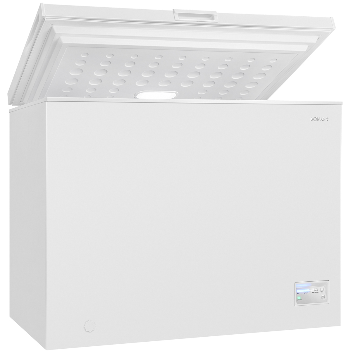Bomann Gefriertruhe groß 198 Liter | Tiefkühltruhe mit 160 kWh Energieverbrauch | 4-Sterne-Kennzeichnung | herausnehmbarer Gefrierkorb | GT 7356