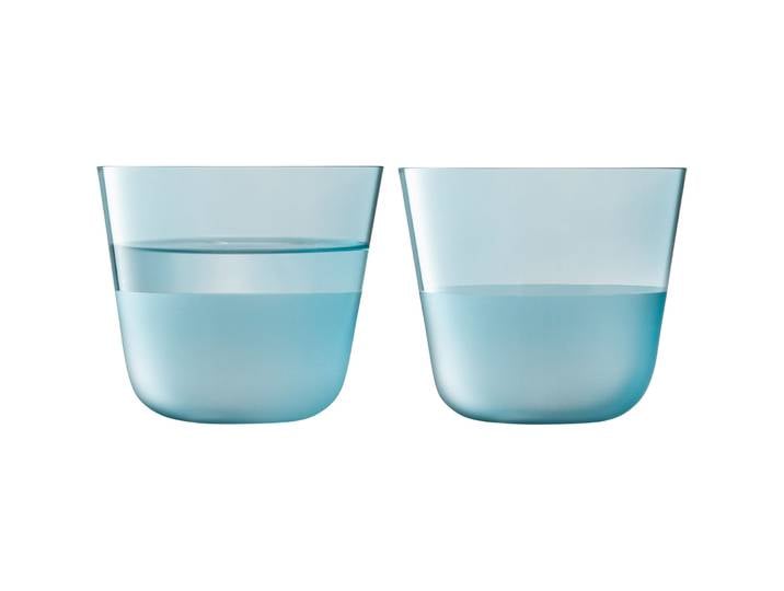 LSA International Becher Arc Contrast Blau Glas 0.26 l - Farbe: sky
