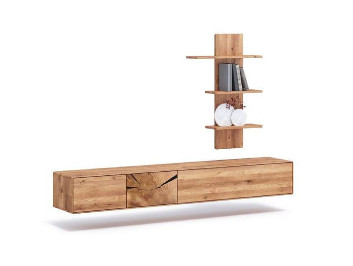Main Möbel TV-Schrank TV Kombination I 220cm Belfast Wildeiche massiv