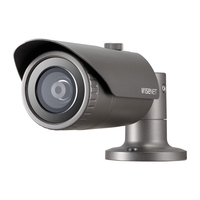 Hanwha QNO-8020R, IP-Sicherheitskamera, Draußen, Kabelgebunden, Decke/Wand, Grau, Patrone (Form)