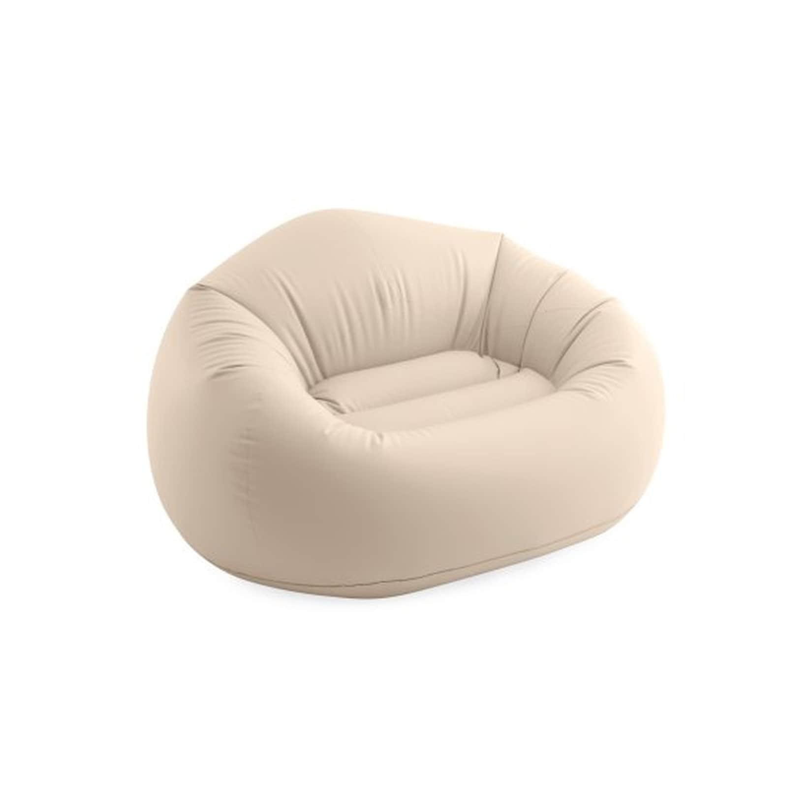 INTEX Sitzsack Beanless Bag Chair aufblasbarer Sessel creme Sitzkissen sitzen
