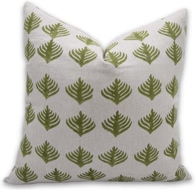 Fabdivine Floral Linen Cushion Cover Soft Cozy Pillow Case Bedroom, Office Farmhouse Décor