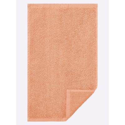 Handtuch WÄSCHEPUR Gr. 1, rot (apricot), B:50cm L:100cm, 100% Baumwolle, Handtücher