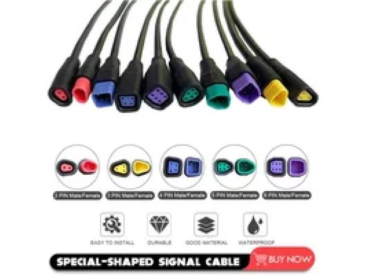 Julet Basis Connector 2 3 4 5 6 Pins Kabel Waterdichte Connector Voor Ebike Bafang Display Pin Optionele Kabel Ebike Accessoires