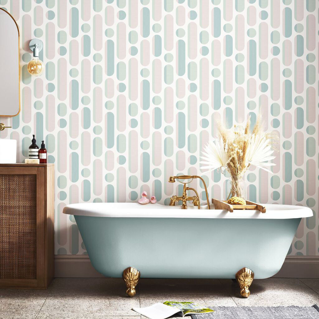 Envy Morse Geometric Wallpaper White 10cm L