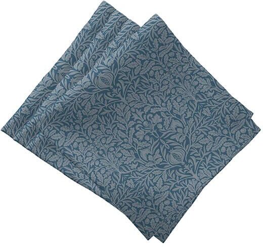 William Morris Acorn Blue Pack Of 4 Napkins