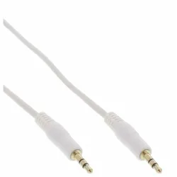 INLINE Klinke Kabel, 3,5mm Stecker / Stecker, Stereo, 5m, weiß / gold