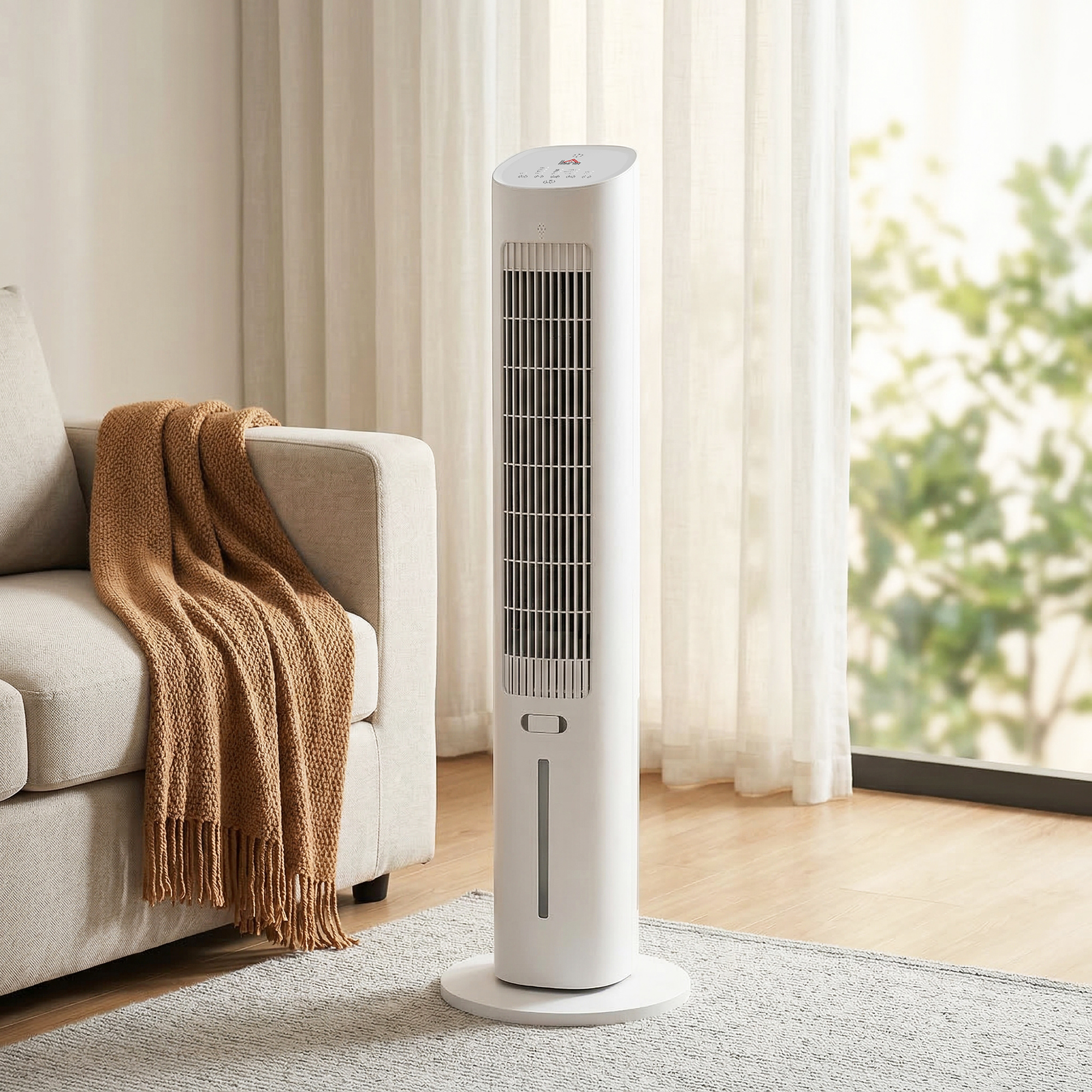 Homcom Raffrescatore d'Aria 3-in-1, Torre, Serbatoio 3 Litri, Portatile, Bianco   Aosom Italy